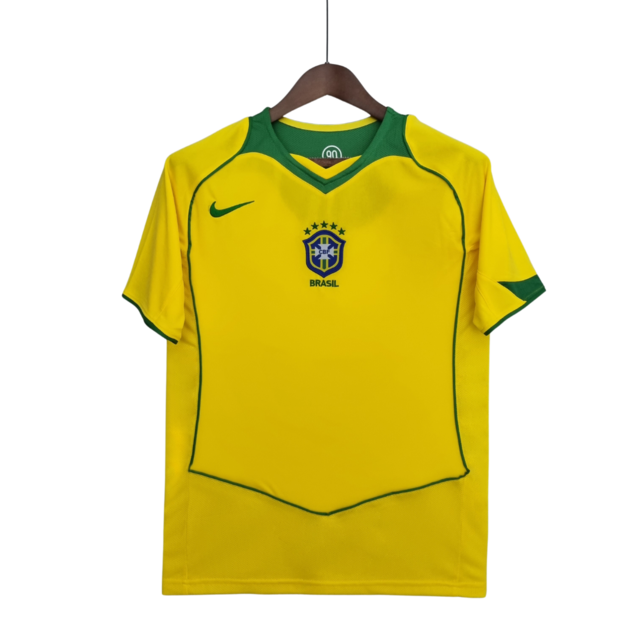 Camisa Brasil Titular 2004 - Versão Retrô Amarela