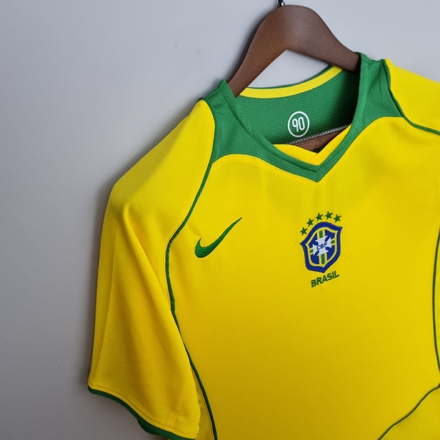Camisa Brasil Titular 2004 - Versão Retrô Amarela