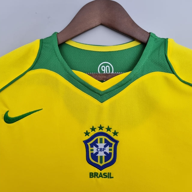 Camisa Brasil Titular 2004 - Versão Retrô Amarela