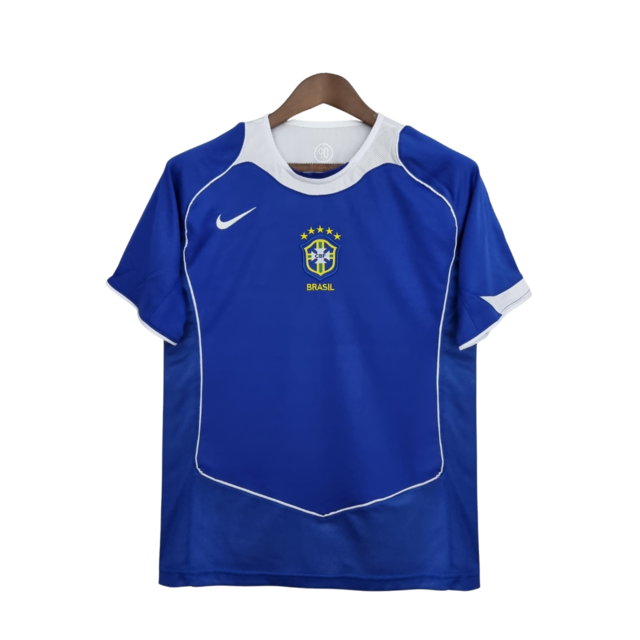 Camisa Brasil Fora 2004 - Versão Retrô Azul