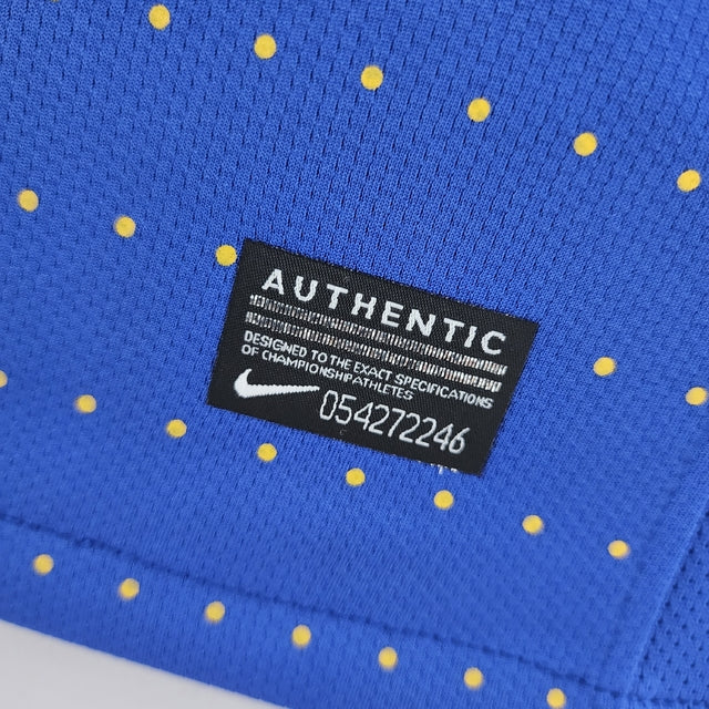 Camisa Brasil Fora 2010/11 - Versão Retrô Azul