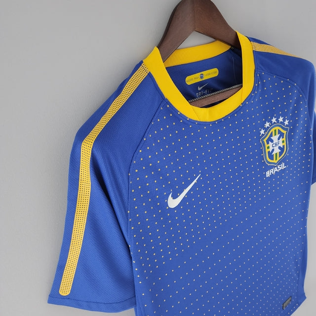 Camisa Brasil Fora 2010/11 - Versão Retrô Azul