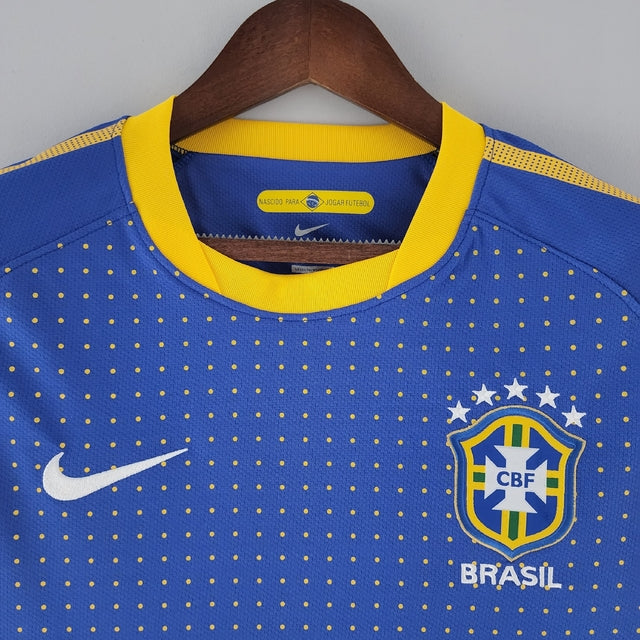 Camisa Brasil Fora 2010/11 - Versão Retrô Azul