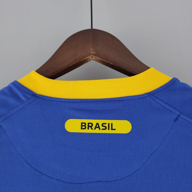 Camisa Brasil Fora 2010/11 - Versão Retrô Azul