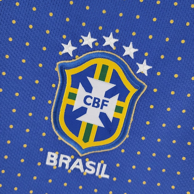 Camisa Brasil Fora 2010/11 - Versão Retrô Azul