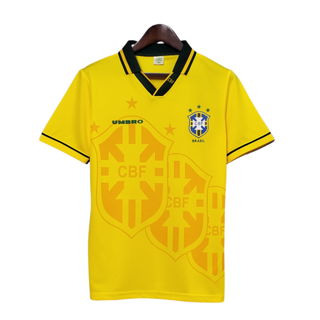 Camisa Brasil Titular 94/95 - Versão Retrô Amarela
