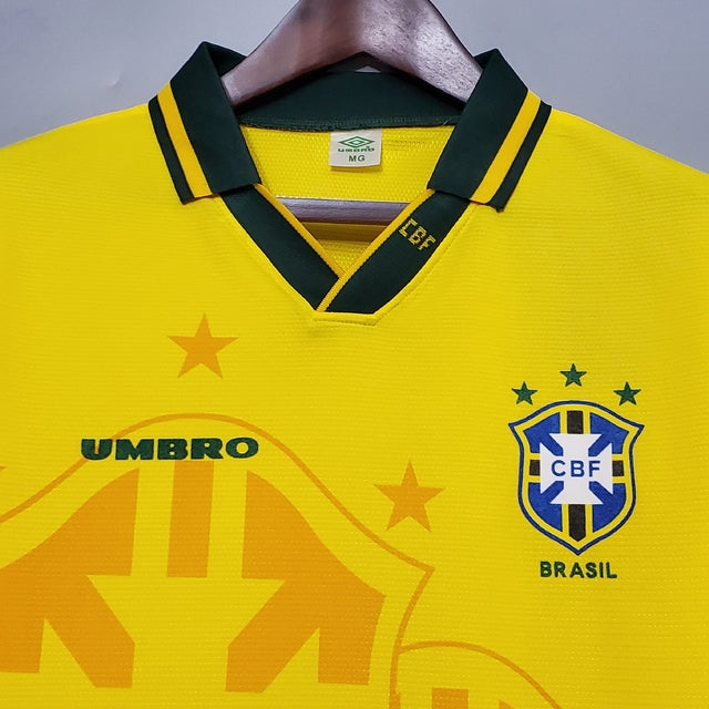 Camisa Brasil Titular 94/95 - Versão Retrô Amarela