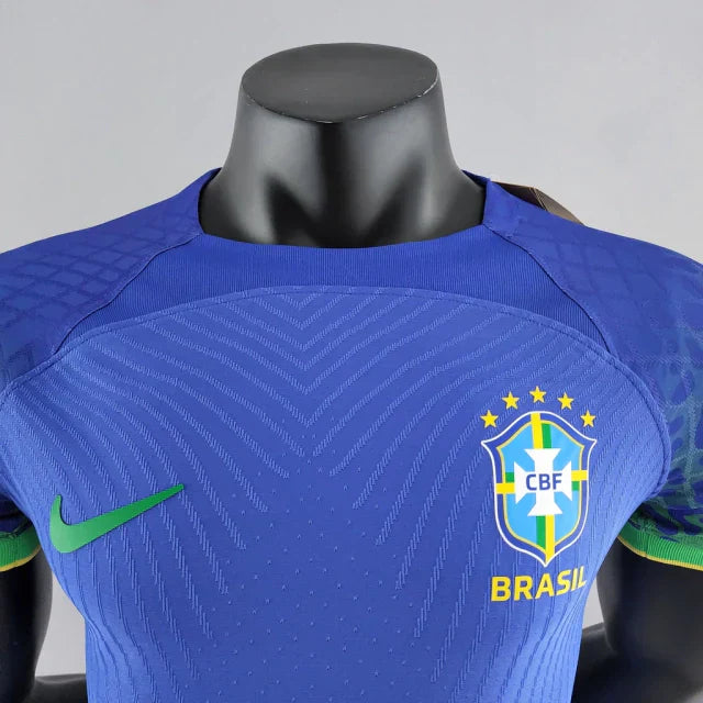Camisa Brasil Fora 2022 - Versão Jogador Azul