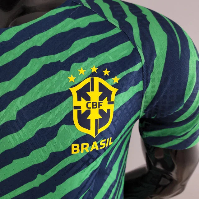 Camisa Brasil Pré-Jogo 2022 - Versão Jogador Verde