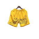 Shorts NBA Lakers 23/24 Casual - Nike - Branco - Preto - Amarelo - Azul