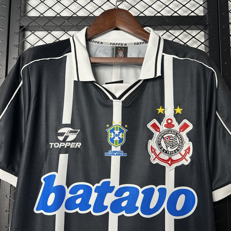 Camisa Corinthians 99/00 - Versão Retrô Preto e Branco Batavo