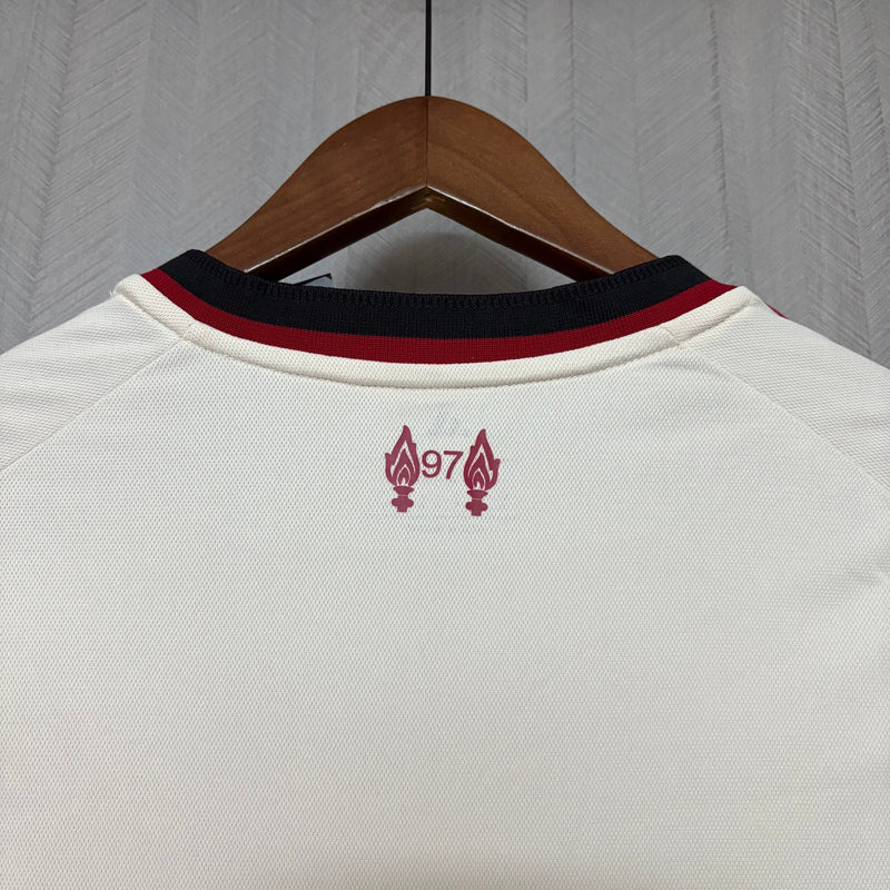 Camisa Liverpool 25/26 - Versão Manga Longa Branca