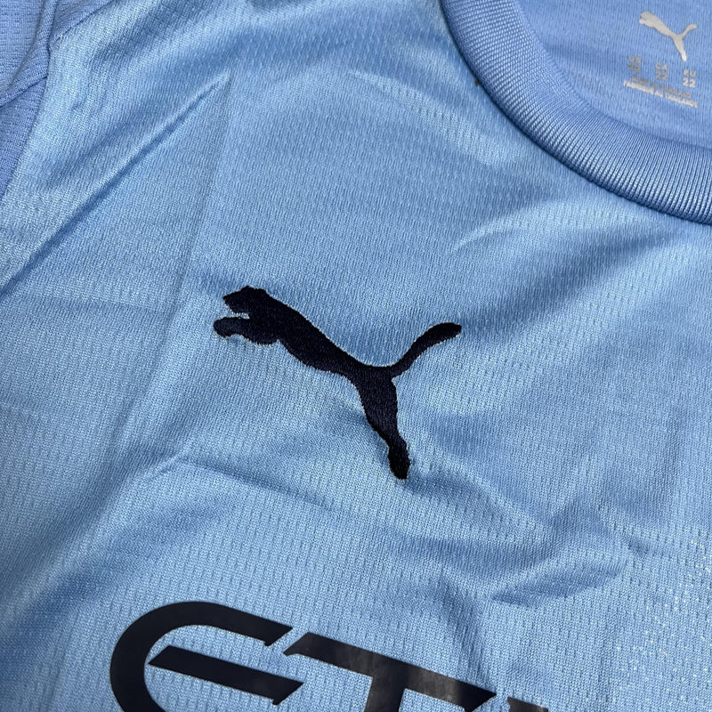Conjunto Infantil Manchester City Titular 25/26 - Azul