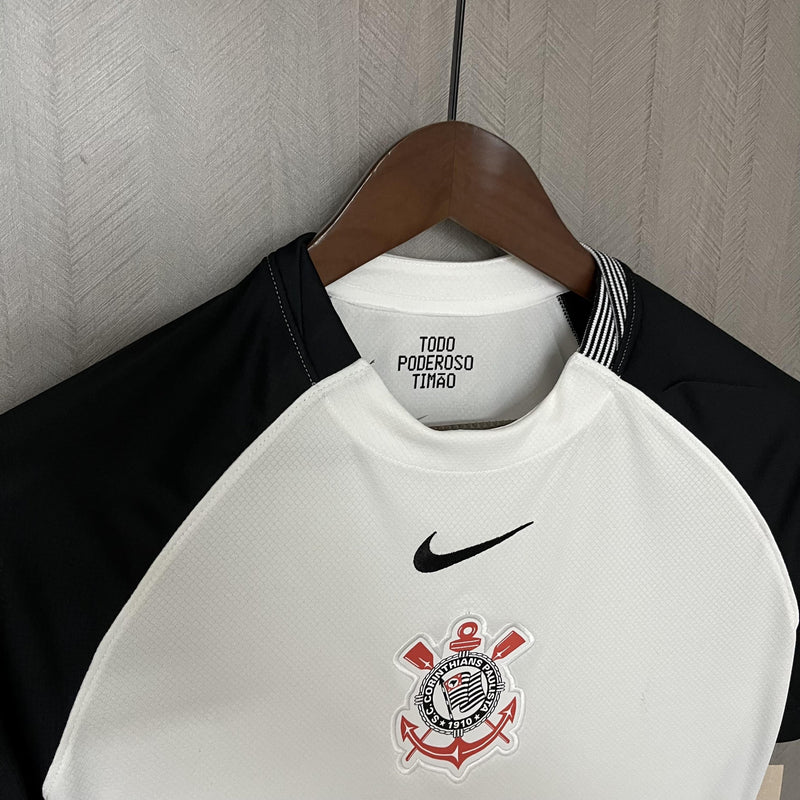 Camisa Corinthians Titular 25/26 - Versão Feminina Baby Look