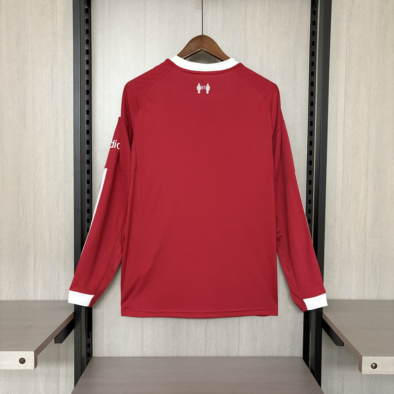 Camisa Liverpool 25/26 - Versão Manga Longa vermelha