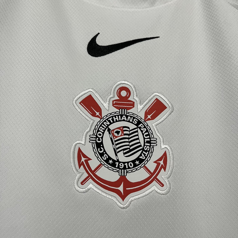 Camisa Corinthians Titular 25/26 - Branco e Preto
