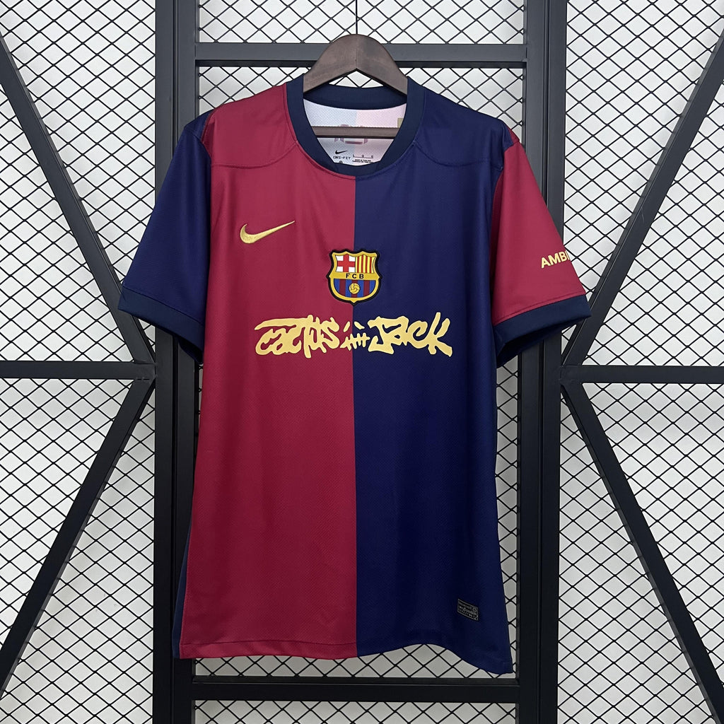 Camisa Barcelona Titular 24/25 - Versão Torcedor Travis Scott Cactus Jack