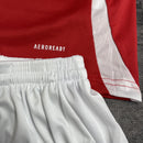 Conjunto Infantil Internacional Titular 2025/26 - Vermelho e Branco