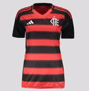 Camisa Flamengo Titular 25/26 - Feminina Baby Look Vermelha e Preta