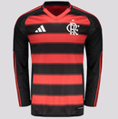 Camisa Flamengo Titular 25/26 Manga Longa - Vermelha e Preta