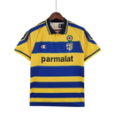 Camisa Retrô Parma I Champion 1999/00 Masculino Amarelo e Azul