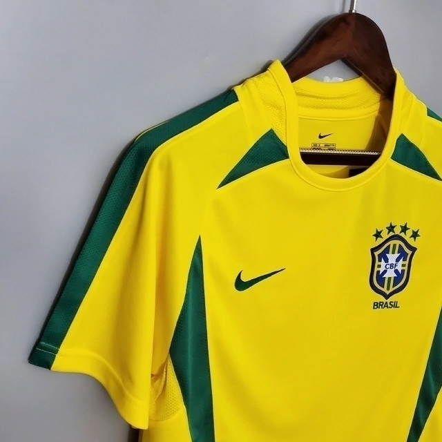 Camisa Brasil Titular 2002/03 - Versão Retrô Amarela