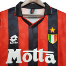 Camisa Milan Retrô 1993/1994 Vermelha e Preta - Lotto